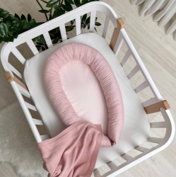 Protectie somn - Baby Nest Velvet roz